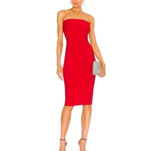 Norm Kamali Strapless Red Dress Sm